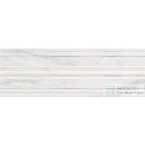 Marazzi Marbleplay Decoro Classic White 30x90 cm-es fali dekor csempe M5LJ