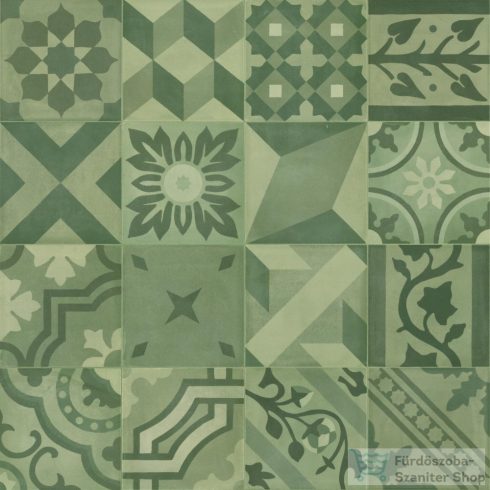 Marazzi D_Segni Blend Decoro Mix Verde 20x20 cm-es padlólap M608