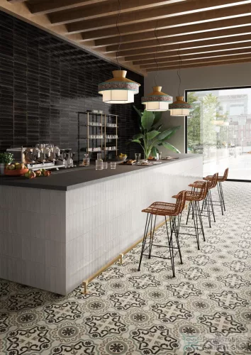 Marazzi Lume White Lux 6x24 cm-es padlólap és fali csempe M6RN