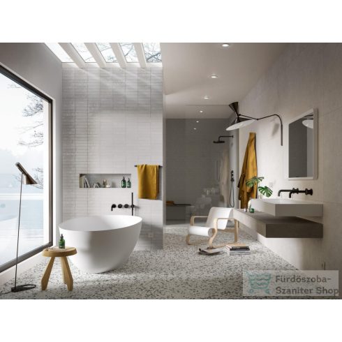 Marazzi Lume White Lux 6x24 cm-es padlólap és fali csempe M6RN