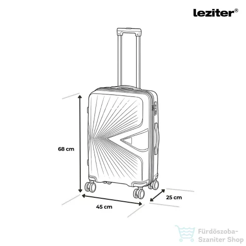 Leziter TraveLux Endure közepes bőrönd keményfedeles 68x45x25 cm sötét kék M7905-BLU24