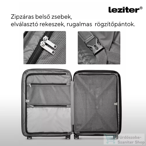 Leziter TraveLux Endure közepes bőrönd keményfedeles 68x45x25 cm sötét kék M7905-BLU24
