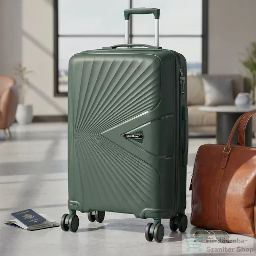 Leziter TraveLux Endure kabinbőrönd keményfedeles 55x40x20 cm sötétzöld M7905-DG20