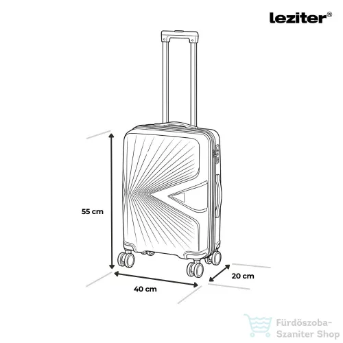 Leziter TraveLux Endure kabinbőrönd keményfedeles 55x40x20 cm sötétzöld M7905-DG20