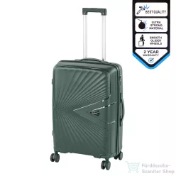   Leziter TraveLux Endure közepes bőrönd keményfedeles 68x45x25 cm sötetzöld M7905-DG24