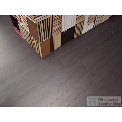 Marazzi Treverk Black Rett.15x120 cm-es padlólap M7W6