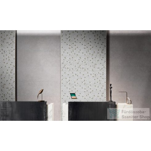 Marazzi Magnifica Statuario Circle Mosaico 31x31 cm-es fali csempe M8FT