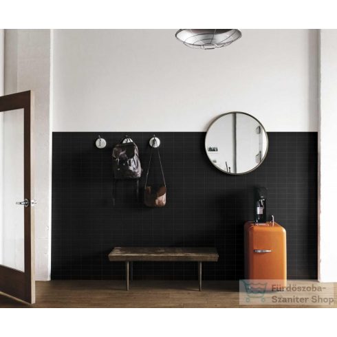 Marazzi Hello Sat Black 7,5x15 cm-es fali csempe M8G7