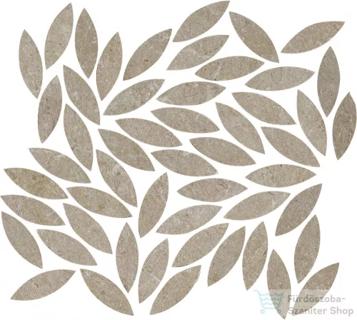 Marazzi Mystone Limestone Taupe Mosaico Foglie 34,2x38 cm-es padlólap M8LT