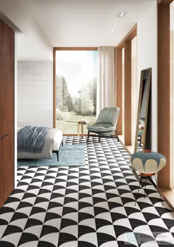 Marazzi Scenario Tappeto 2B Nero 20x20 cm-es padlólap M8RG