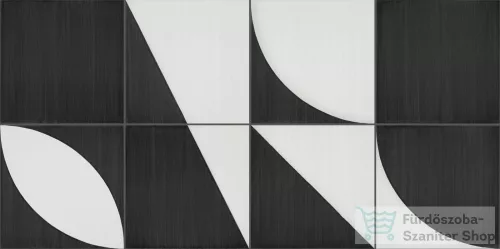 Marazzi Scenario Decoro Mix Nero 20x20 cm-es padlólap M8RK