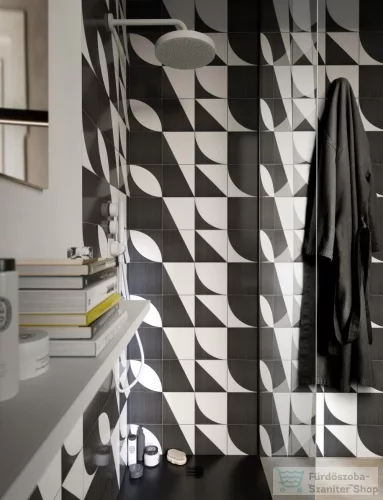 Marazzi Scenario Decoro Mix Nero 20x20 cm-es padlólap M8RK