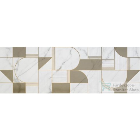 Marazzi Allmarble Wall Golden White Satin Decoro Club 40x120 cm-es dekorcsempe M8T5