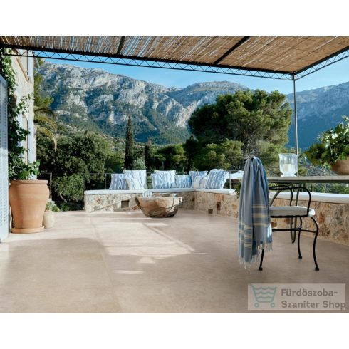 Marazzi Mystone Limestone Ivory Str.Rett. 120x120 cm-es strukturált padlólap M90C