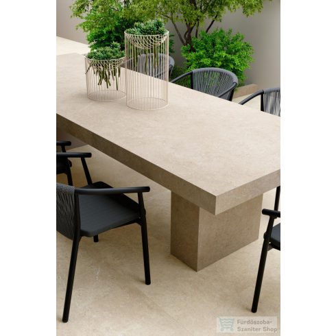 Marazzi Mystone Limestone Sand Str.Rett. 120x120 cm-es strukturált padlólap M90D