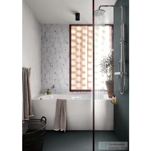 Marazzi Rice Decoro Leaf Bianco Lux 5x15 cm-es padlólap M96T