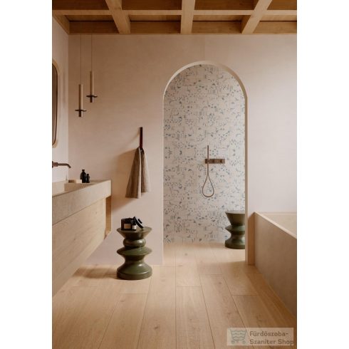 Marazzi Rice Decoro Leaf Natural Lux 5x15 cm-es padlólap M96U