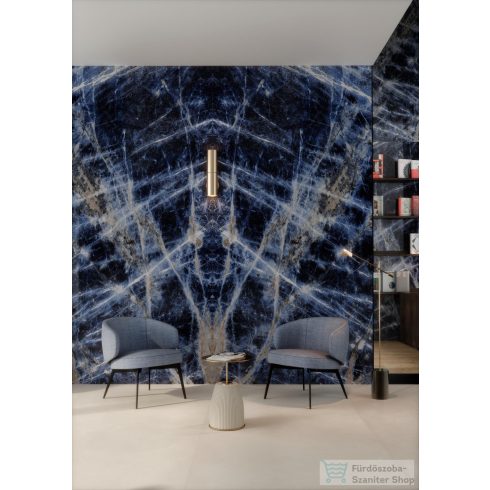 Marazzi Grande Marble Look Sodalite Blu Bookmatch A Lux Rettificato 160x320 cm-es padlólap M9CD