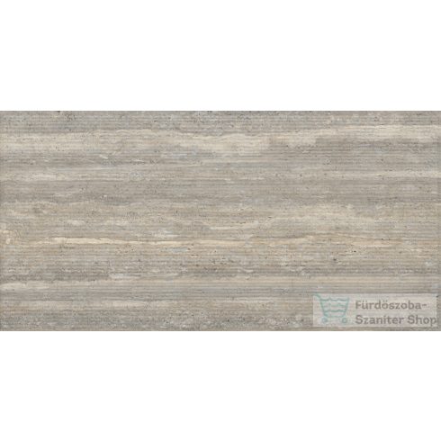 Marazzi Mystone Travertino Silver Strutturato Rett.60x120 cm-es strukturált padlólap M9G0