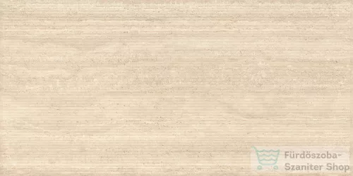 Marazzi Mystone Travertino Classico Struttura 3D Scalpello Rett.60x120 cm-es fali csempe M9HP