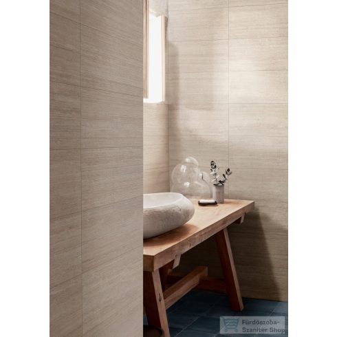 Marazzi Mystone Travertino Classico Struttura 3D Righe Rett.30x60 cm-es fali csempe M9P9