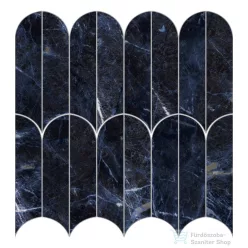   Marazzi Allmarble Sodalite Blu Lux Mosaico Ventaglio 29,8x29,8 cm-es padlólap M9PE