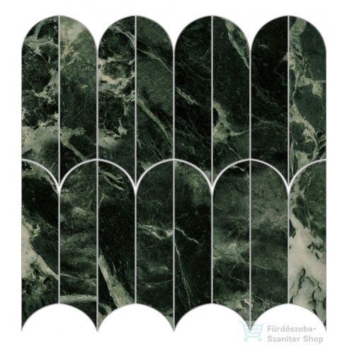 Marazzi Allmarble Verde Aver Lux Mosaico Ventaglio 29,8x29,8 cm-es padlólap M9PF