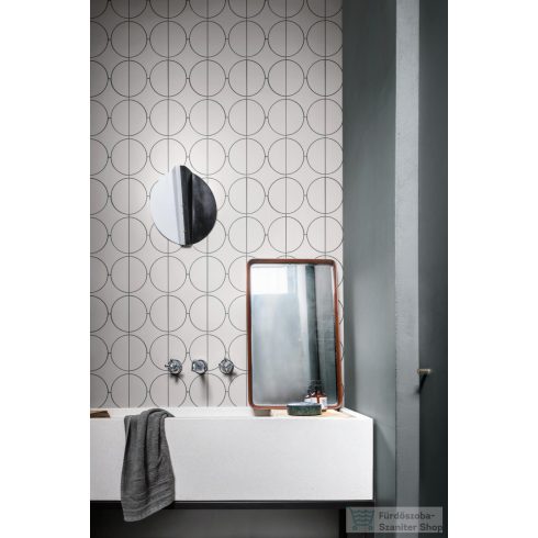 Marazzi Cementum Ash Mosaico Cerchi 23,8x41,4 cm-es padlólap M9XZ