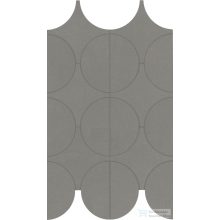   Marazzi Cementum Lead Mosaico Cerchi 23,8x41,4 cm-es padlólap M9Y2