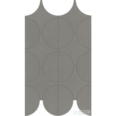 Marazzi Cementum Lead Mosaico Cerchi 23,8x41,4 cm-es padlólap M9Y2