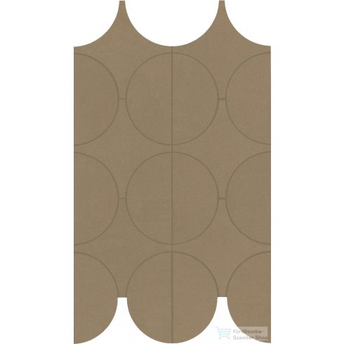 Marazzi Cementum Olive Mosaico Cerchi 23,8x41,4 cm-es padlólap M9Y5