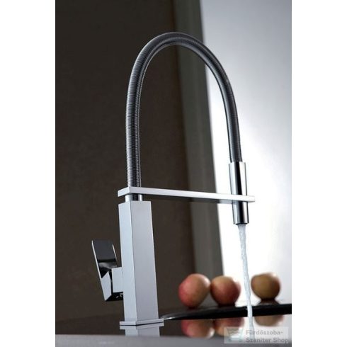Sapho MAYA mosogató csaptelep kihúzható zuhannyal, króm MA780