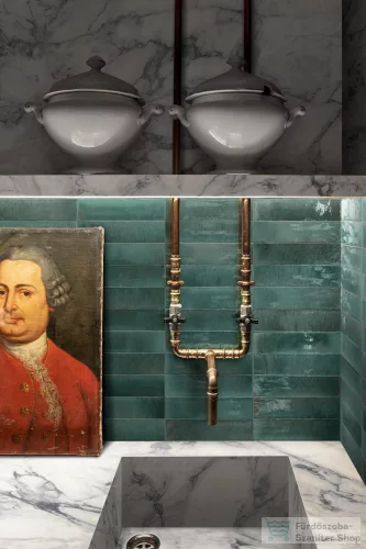 Marazzi Lume Turquoise Lux 6x24 cm-es padlólap és fali csempe MA9N
