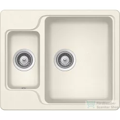   Schock Manhattan N-150 konyhai mosogatótálca CRISTALITE® Vanilla 610 x 510 mm, gránit kompozit, világos bézs MANN150VANI