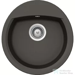   Schock Manhattan R-100 konyhai mosogatótálca CRISTALITE® Asphalt 470 x 490 mm, gránit kompozit, aszfaltszürke MANR100ASPH