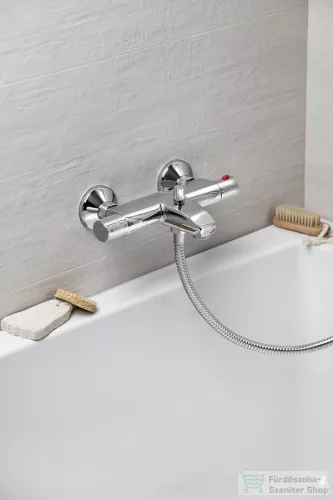 AQUALINE ACTION termosztátos kádtöltő csaptelep, króm MB106