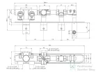 Sapho Mastermax Falsík alatti termosztatikus csaptelep kézi zuhany tartóval, króm MB453