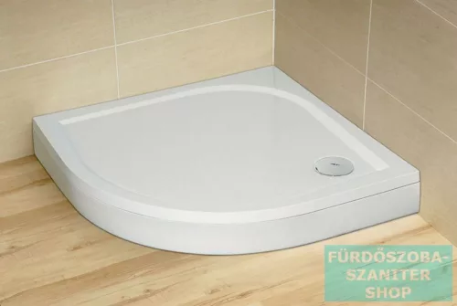 Radaway Paros A 100x100 íves műmárvány zuhanytálca ST 90 zuhanyszifonnal MBA1010-03-1