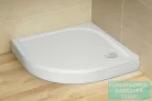 Radaway Paros A 80x80 íves műmárvány zuhanytálca ST 90 zuhanyszifonnal MBA8080-03-1