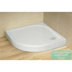   Radaway Paros A 80x80 íves műmárvány zuhanytálca ST 90 zuhanyszifonnal MBA8080-03-1