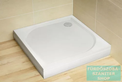 Radaway Paros C 80x80 szögletes műmárvány zuhanytálca ST 90 zuhanyszifonnal MBC8080-03-1