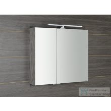   Sapho MIRRÓ tükrösszekrény LED világítással, 80x70x16cm, ezüst tölgy (MC080-0011)