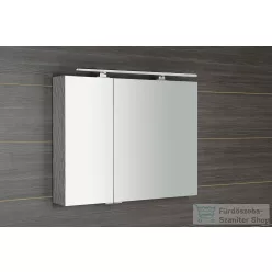   Sapho MIRRÓ tükrösszekrény LED világítással, 90x70x16cm, ezüst tölgy (MC090-0011)