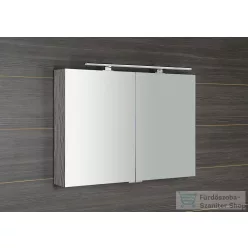   Sapho MIRRÓ tükrösszekrény LED világítással, 100x70x16cm, ezüst tölgy (MC100-0011)