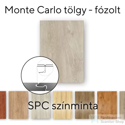 Leziter Monte Carlo tölgy Vinyl SPC fózolt padló minta/db MCT-F-MINT