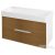 Sapho MEDIENA mosdótartó szekrény, 2 fiókkal, pipererendezővel, 96,5x50,5x48,5cm, matt fehér/natúr tölgy (MD102)
