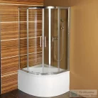 Sapho POLYSAN SELMA íves zuhanyajtó, 900x900x1650mm, transzparent üveg (MD2516)