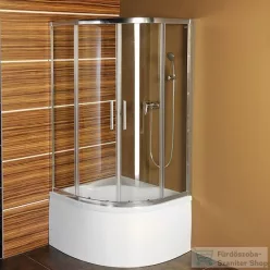   Sapho POLYSAN SELMA íves zuhanyajtó, 900x900x1650mm, transzparent üveg (MD2516)