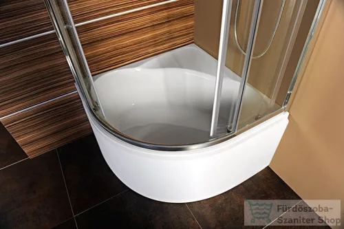 Sapho POLYSAN SELMA íves zuhanyajtó, 900x900x1650mm, transzparent üveg (MD2516)