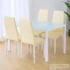Leziter Tino NOVA Étkezőszék bézs textilbőr + fém MDC-001-Beige